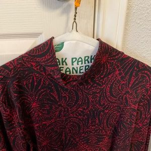 Chico’s, Size 1, Black & Red Paisley